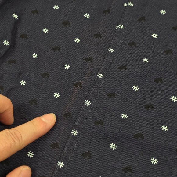 Bit and Bridle Shirt Womens Large Button Down Navy Blue Horse Equestrian Ranch - Picture 9 of 13